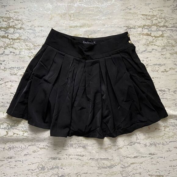 NWT Black Pleated Tennis Mini Skirt 90s Y2K - Picture 11 of 12